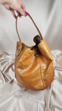 Yves Saint Laurent Tan Patent Leather Tote Bag - 0971