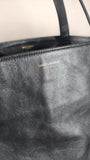 Yves Saint Laurent Black Leather Tote Bag - 0998