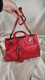 Salvatore Ferragamo Red Leather Hand Bag with Strap - 1032