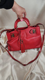 Salvatore Ferragamo Red Leather Hand Bag with Strap - 1032
