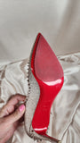 Christian Louboutin Glitter and Stud  4" Heels, Size 37.5 - 0234