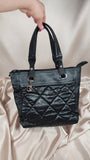 Chanel Matelasse Black Coated Canvas Tote Bag - 2192