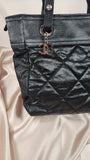 Chanel Matelasse Black Coated Canvas Tote Bag - 2192