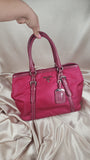 Prada Magenta Pink Nylon 2way Handbag - 1266