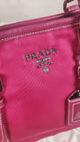 Prada Magenta Pink Nylon 2way Handbag - 1266