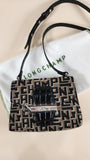 Longchamp Black & Brown Shoulder Bag - 1462