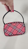 Burberry Red Nylon Nova Check Blue Label Pouch/Wristlet - 2302