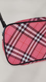Burberry Red Nylon Nova Check Blue Label Pouch/Wristlet - 2302