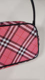 Burberry Red Nylon Nova Check Blue Label Pouch/Wristlet - 2302