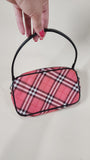Burberry Red Nylon Nova Check Blue Label Pouch/Wristlet - 2302