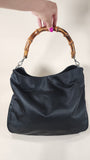 Gucci Black Nylon Bamboo Shoulder Bag - 2307