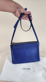 Celine Blue Leather Shoulder Bag - 1614