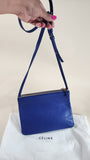 Celine Blue Leather Shoulder Bag - G0708