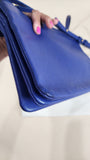 Celine Blue Leather Shoulder Bag - G0708