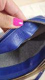 Celine Blue Leather Shoulder Bag - G0708