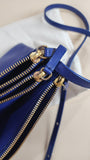 Celine Blue Leather Shoulder Bag - G0708