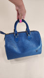 Louis Vuitton Blue Epi Speedy 25 Hand Bag - 2497