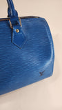 Louis Vuitton Blue Epi Speedy 25 Hand Bag - 2497
