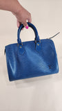 Louis Vuitton Blue Epi Speedy 25 Hand Bag - 2497