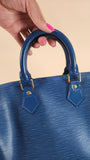 Louis Vuitton Blue Epi Speedy 25 Hand Bag - 2497