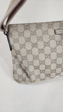Gucci GG Beige and Gold Canvas Crossbody Bag - 2482
