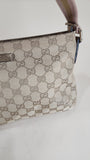 Gucci GG Beige and Gold Canvas Crossbody Bag - 2482