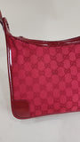 Gucci GG Red Canvas Shoulder Bag - 2296
