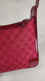 Gucci GG Red Canvas Shoulder Bag - 2296
