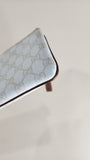 Gucci GG White Canvas Wristlet Clutch  - G0424
