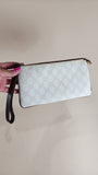 Gucci GG White Canvas Wristlet Clutch  - G0424