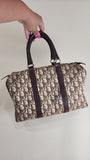 Christian Dior Brown Trotter Print Canvas Boston Bag - 2506