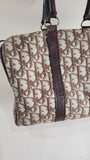 Christian Dior Brown Trotter Print Canvas Boston Bag - 2506