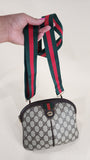 Gucci GG Brown Canvas Sherry Line Crossbody Bag - 2507