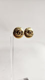 Chanel Gold Tone CC Logo Earrings - 2490