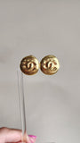 Chanel Gold Tone CC Logo Earrings - 2490