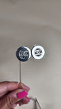 Chanel CC Logo Silver Tone Round Earrings - 2523