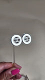 Chanel CC Logo Silver Tone Round Earrings - 2523