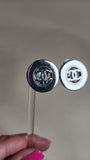 Chanel CC Logo Silver Tone Round Earrings - 2523