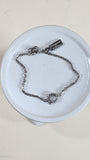 Salvatore Ferragamo Gancini Rhinestone Silver Tone Bracelet - 2525