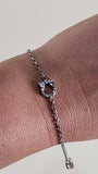 Salvatore Ferragamo Gancini Rhinestone Silver Tone Bracelet - 2525