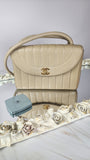 Chanel Beige Mademoiselle Lamb Skin Shoulder Bag - 2463