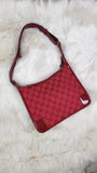Gucci GG Red Canvas Shoulder Bag - 2296