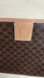 Celine Brown Macadam Canvas Clutch Bag/Cosmetics Pouch - 2549