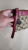 Gucci GG Canvas Pouch w/ Red Leather Trim - 2540