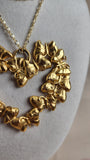 Givenchy Gold Tone Necklace w/ large Butterfly Heart Pendant - 2473