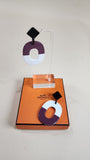 Hermes Isthme Drop Buffalo Horn Pierced Earrings - 2559