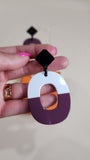 Hermes Isthme Drop Buffalo Horn Pierced Earrings - 2559