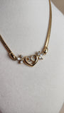 Nina Ricci Gold Tone Necklace w/ Heart - 2552