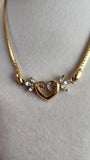 Nina Ricci Gold Tone Necklace w/ Heart - 2552