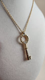 Nina Ricci Gold-Tone Necklace with Key Charm - 2584